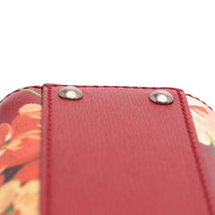 Mini Calfskin Blooms Bamboo Shopper Satchel