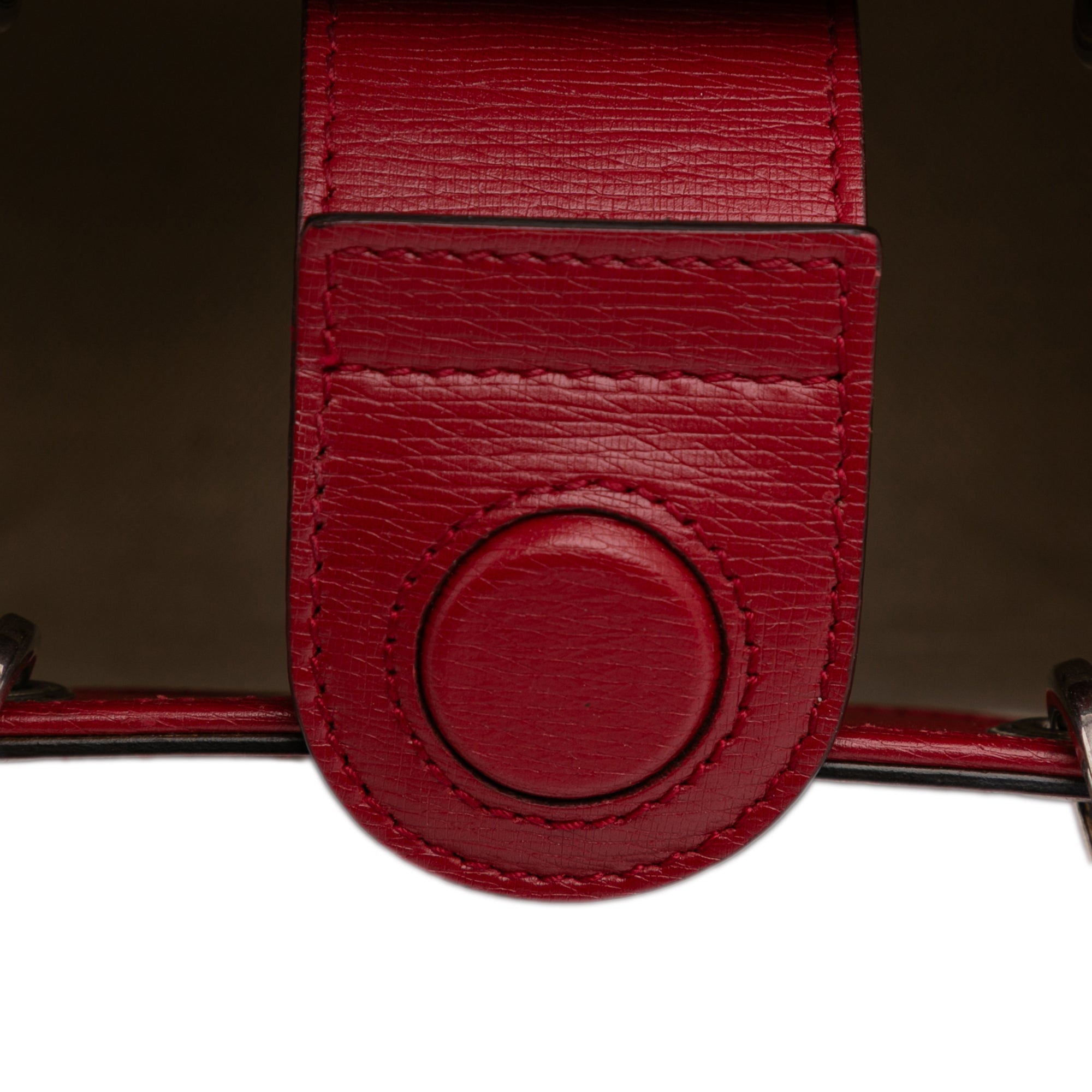 Mini Calfskin Blooms Bamboo Shopper Satchel