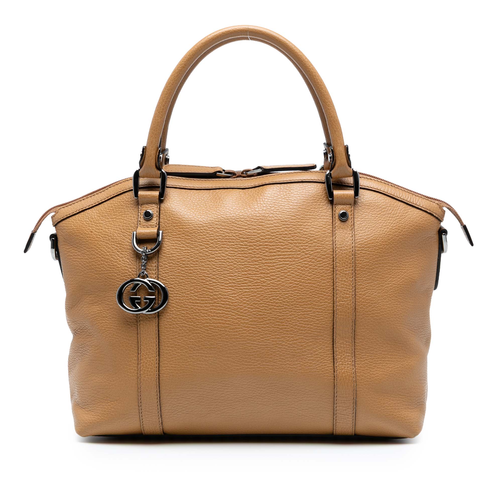 Leather GG Charm Dome Satchel
