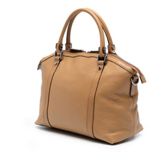 Leather GG Charm Dome Satchel