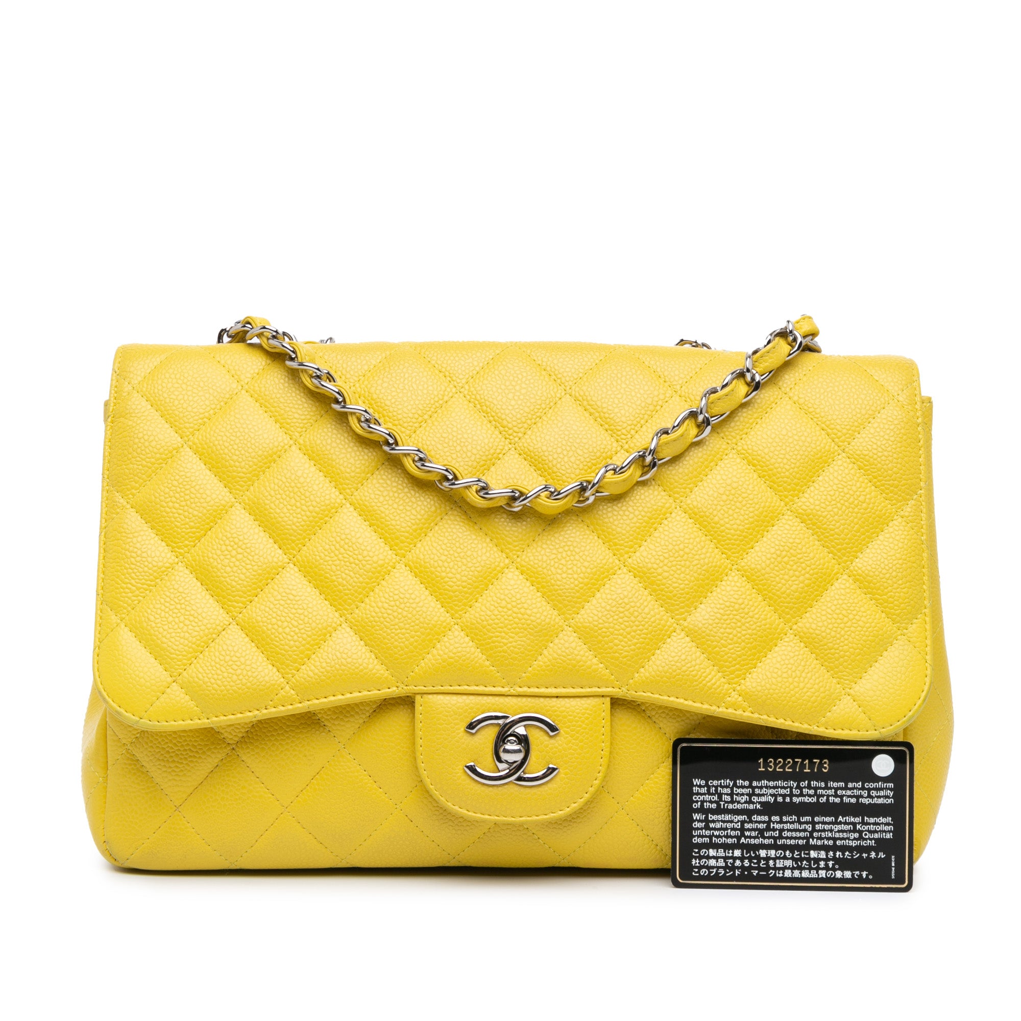 Jumbo Classic Caviar Single Flap