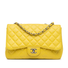 Jumbo Classic Caviar Single Flap