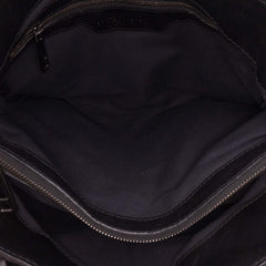 House Check Canvas and Leather Parsons Satchel