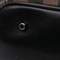 House Check Canvas and Leather Parsons Satchel