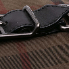House Check Canvas and Leather Parsons Satchel
