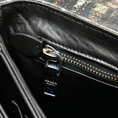 Saffiano Tartan Print Top Handle Bag