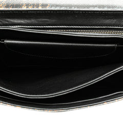 Saffiano Tartan Print Top Handle Bag