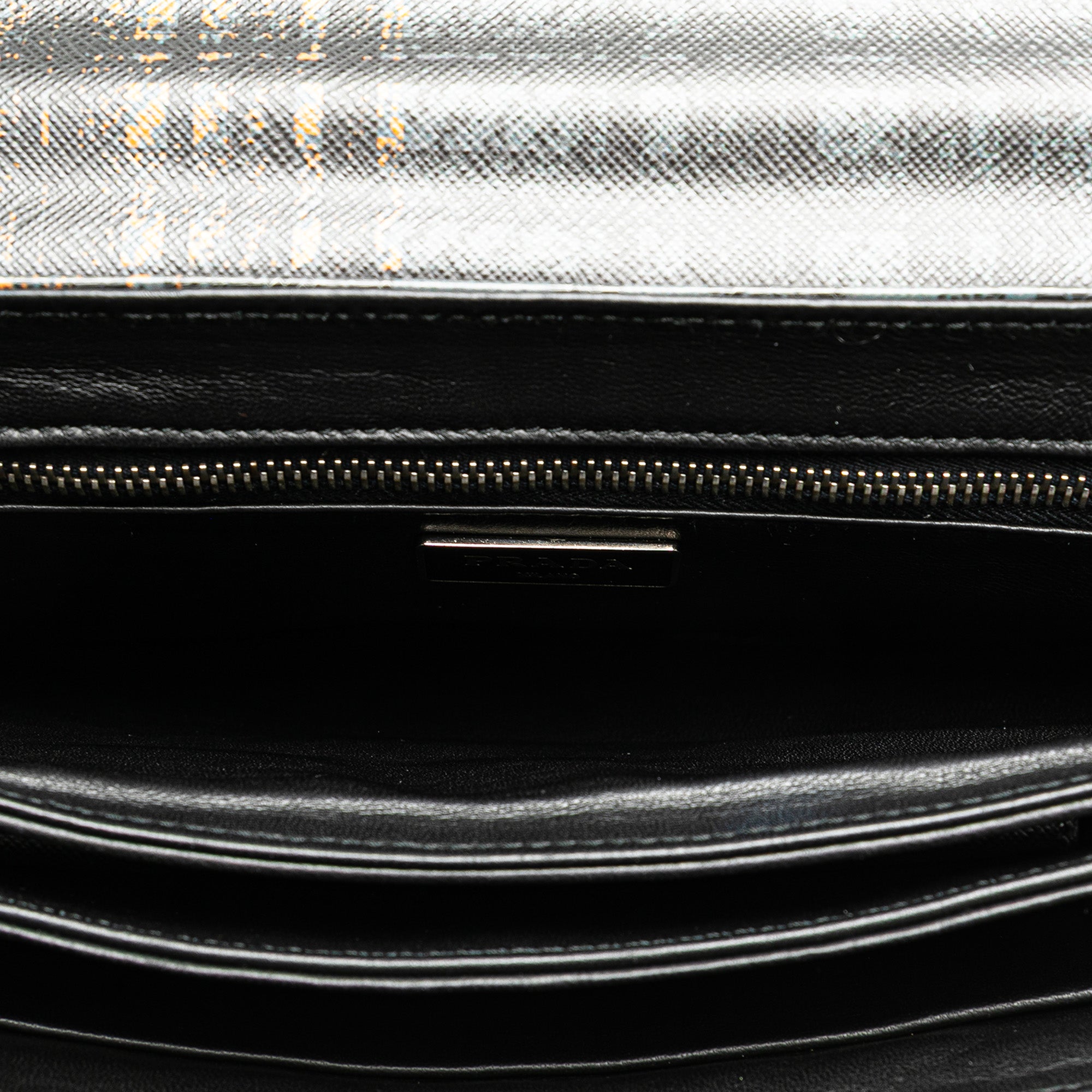 Saffiano Tartan Print Top Handle Bag