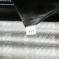 Saffiano Tartan Print Top Handle Bag
