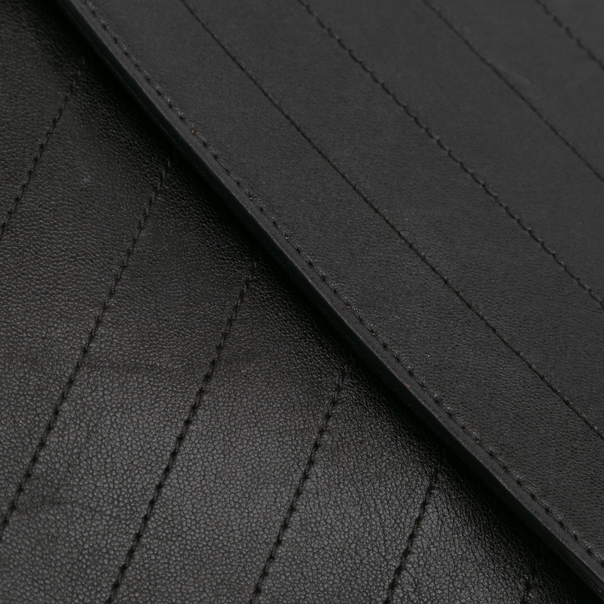 CC Chevron Calfskin Envelope Clutch