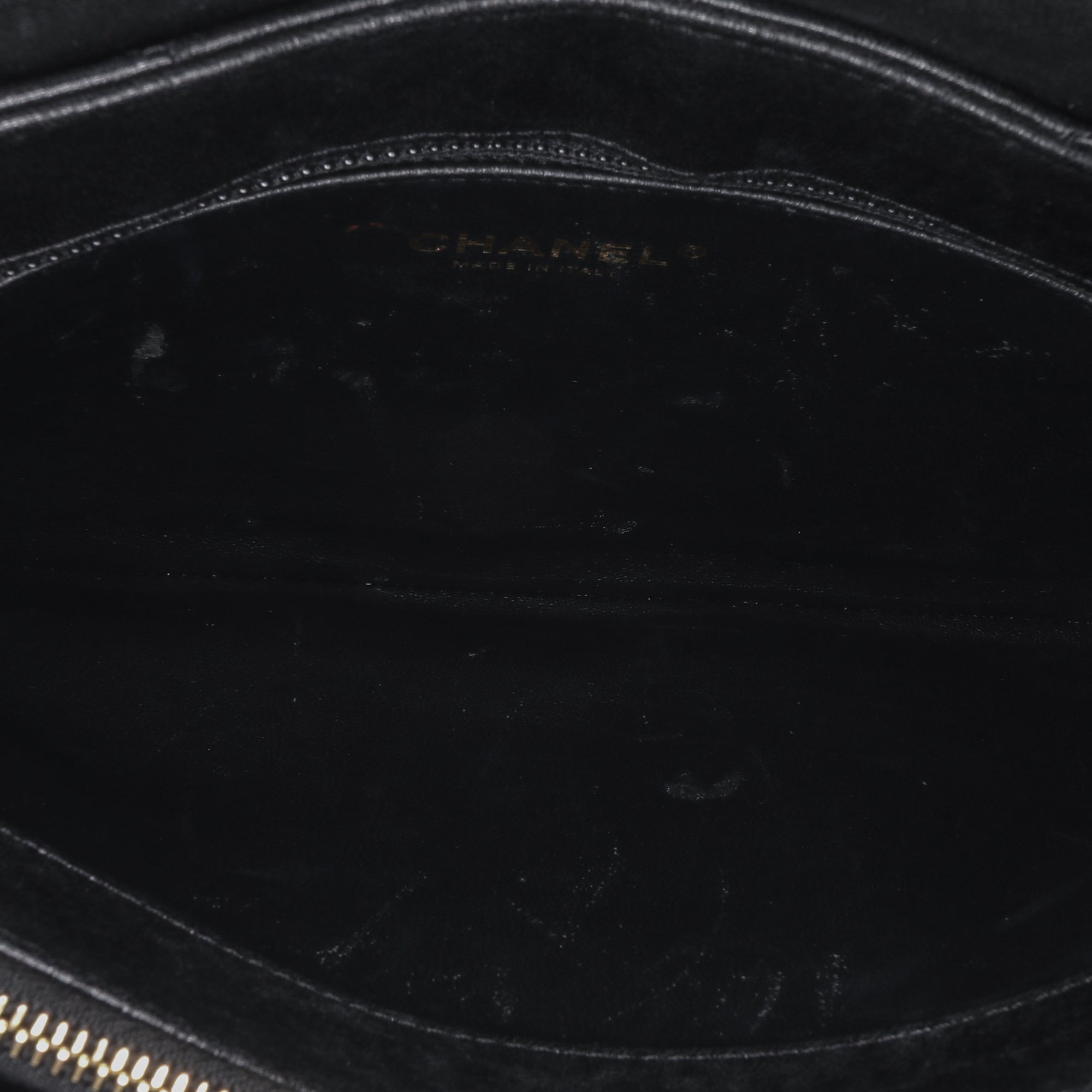 CC Chevron Calfskin Envelope Clutch