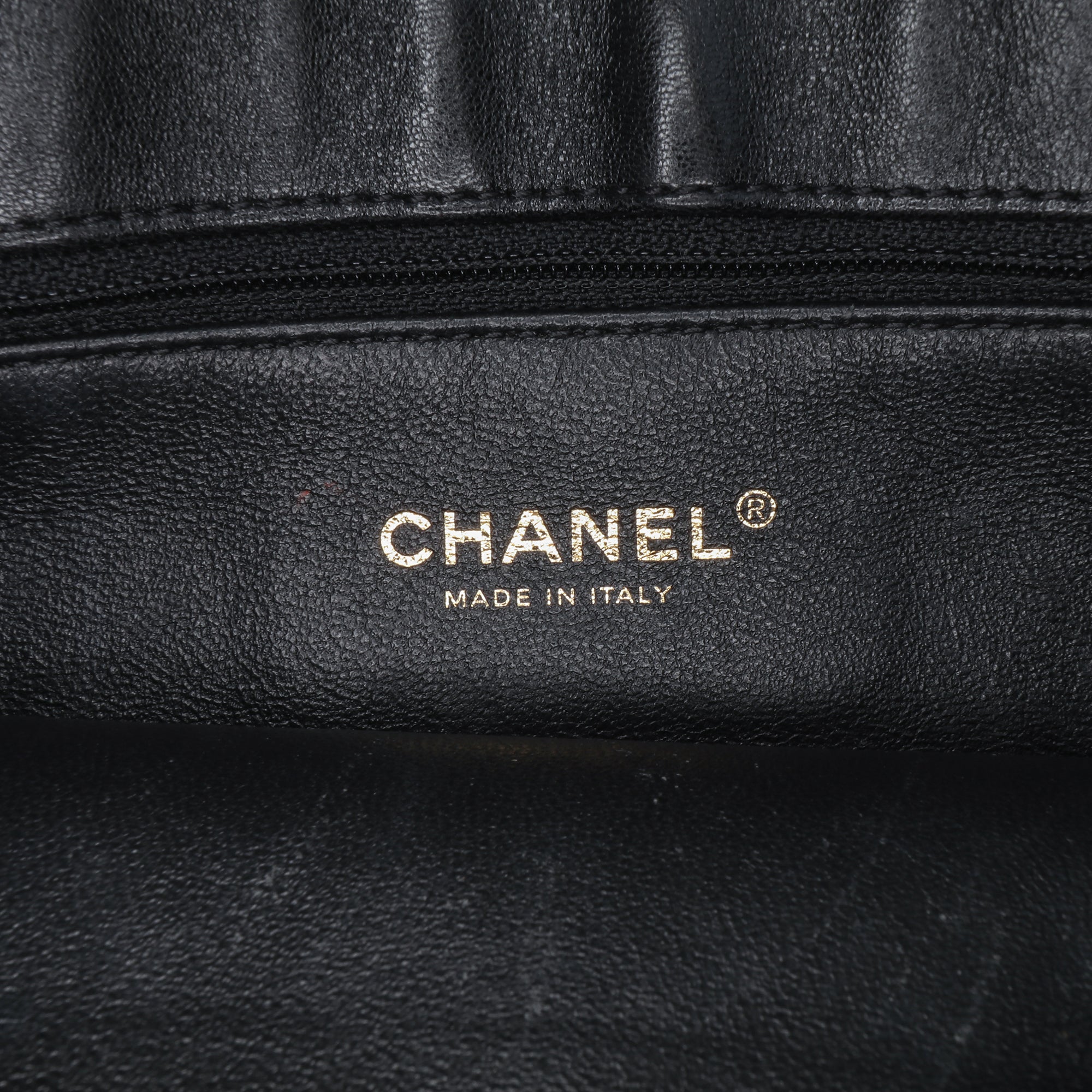 CC Chevron Calfskin Envelope Clutch