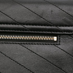 CC Chevron Calfskin Envelope Clutch