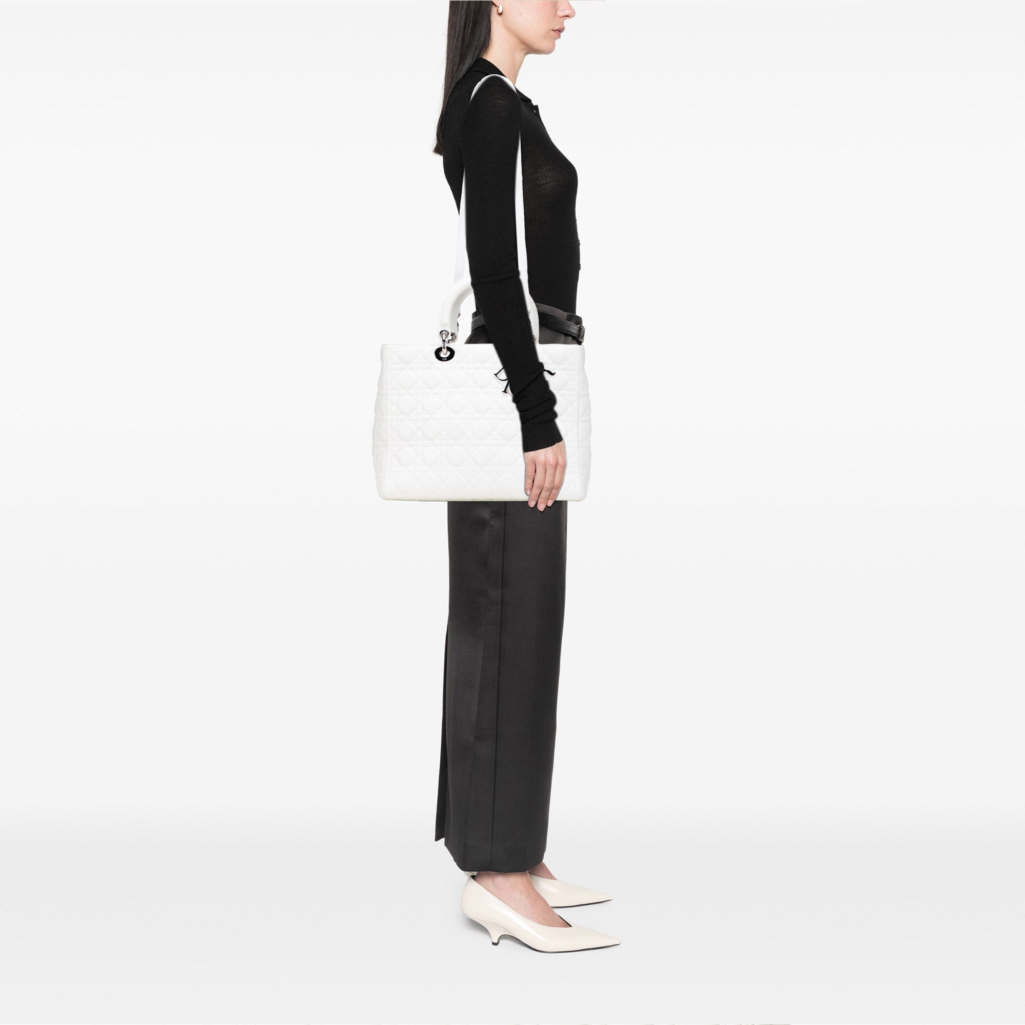 Large Lambskin Cannage Lady Dior