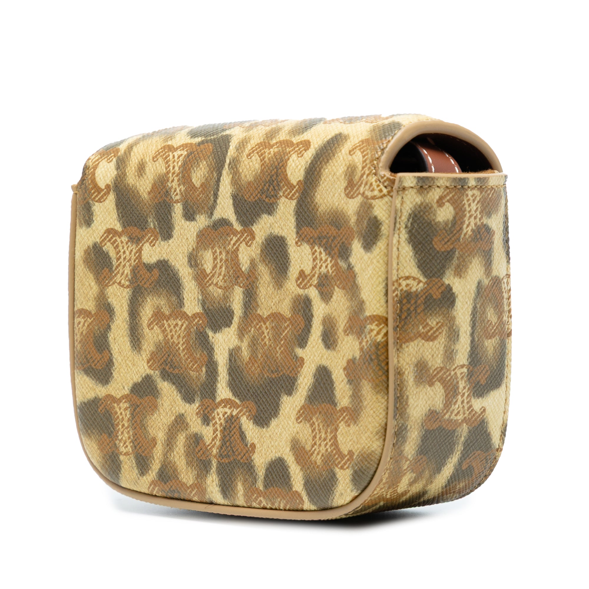 Mini Calfskin Leopard Print Claude Crossbody