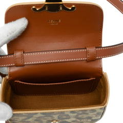 Mini Calfskin Leopard Print Claude Crossbody