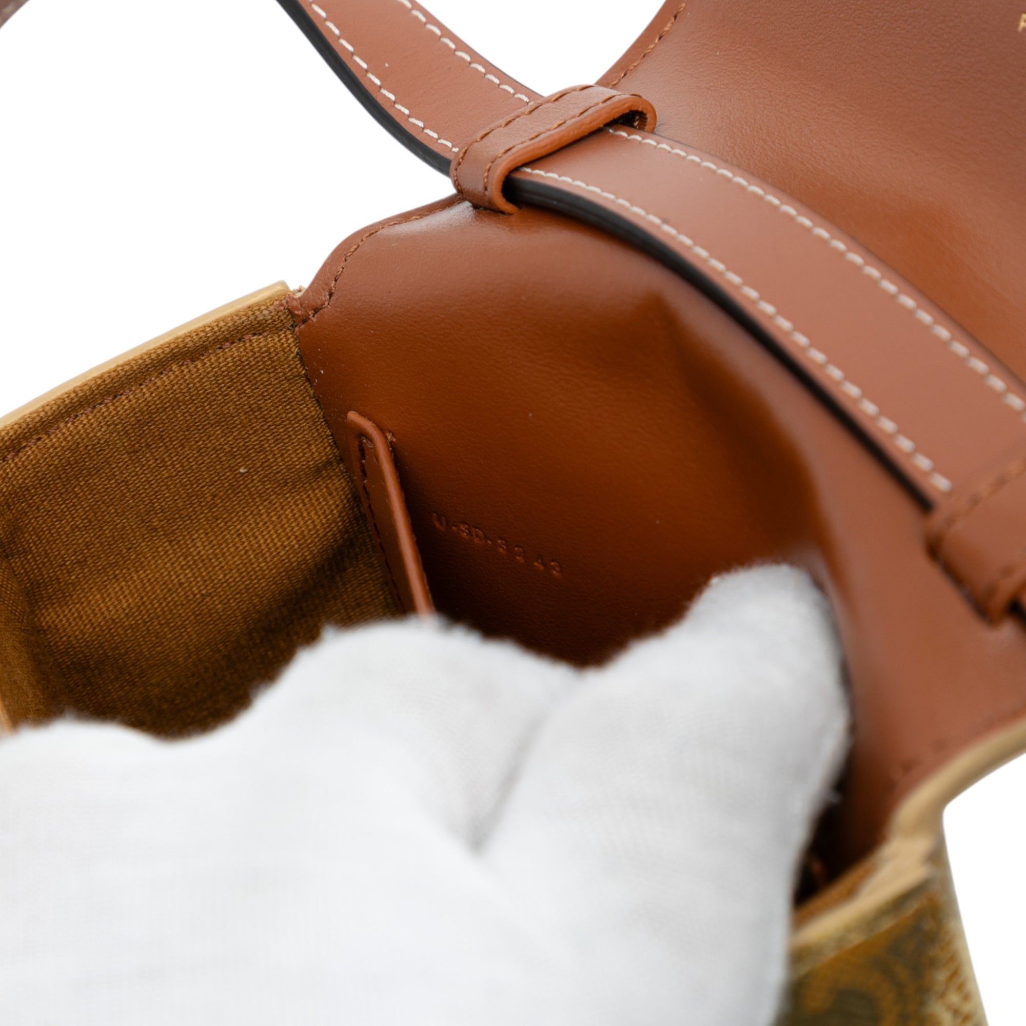 Mini Calfskin Leopard Print Claude Crossbody