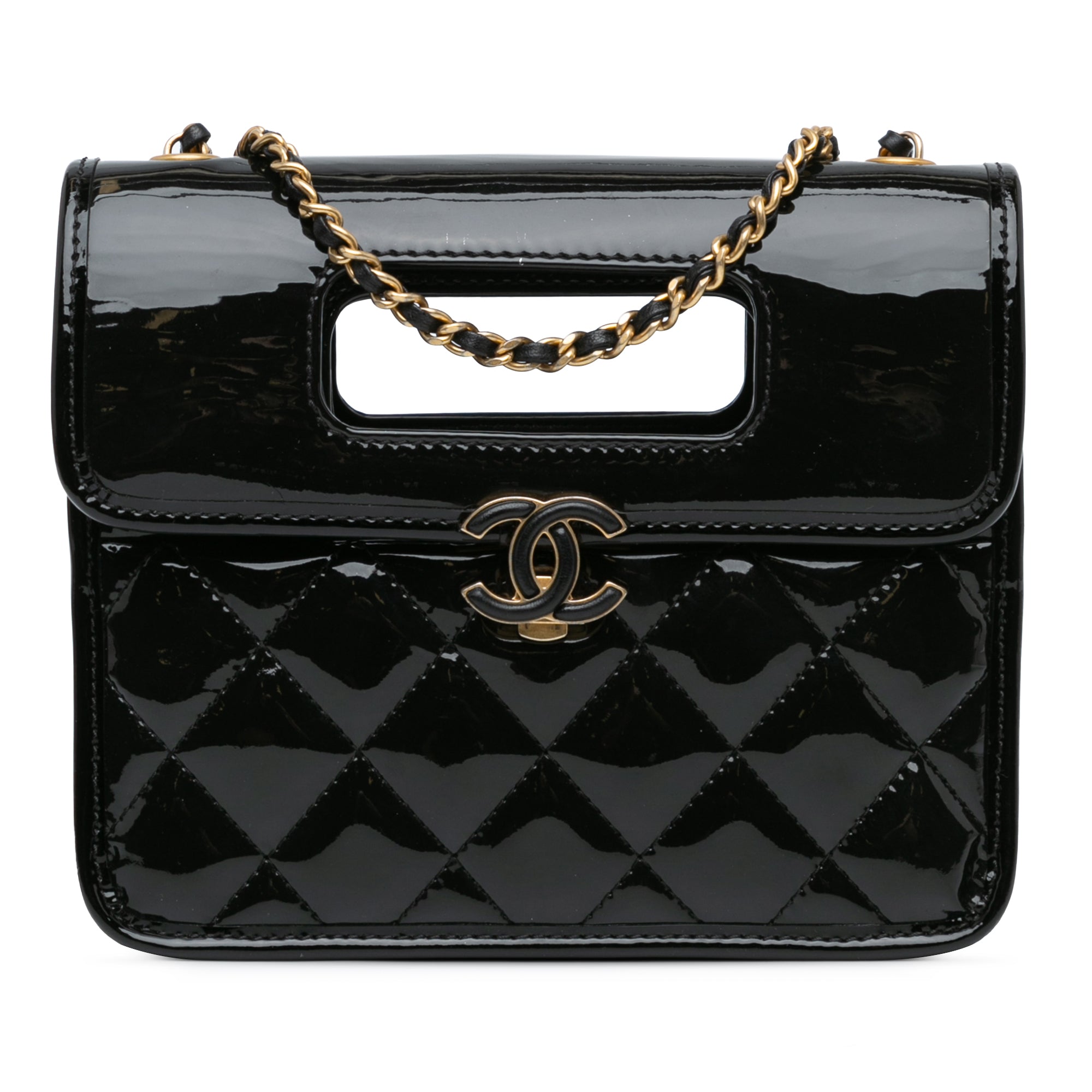 Mini Quilted Patent Graphic Catch Flap