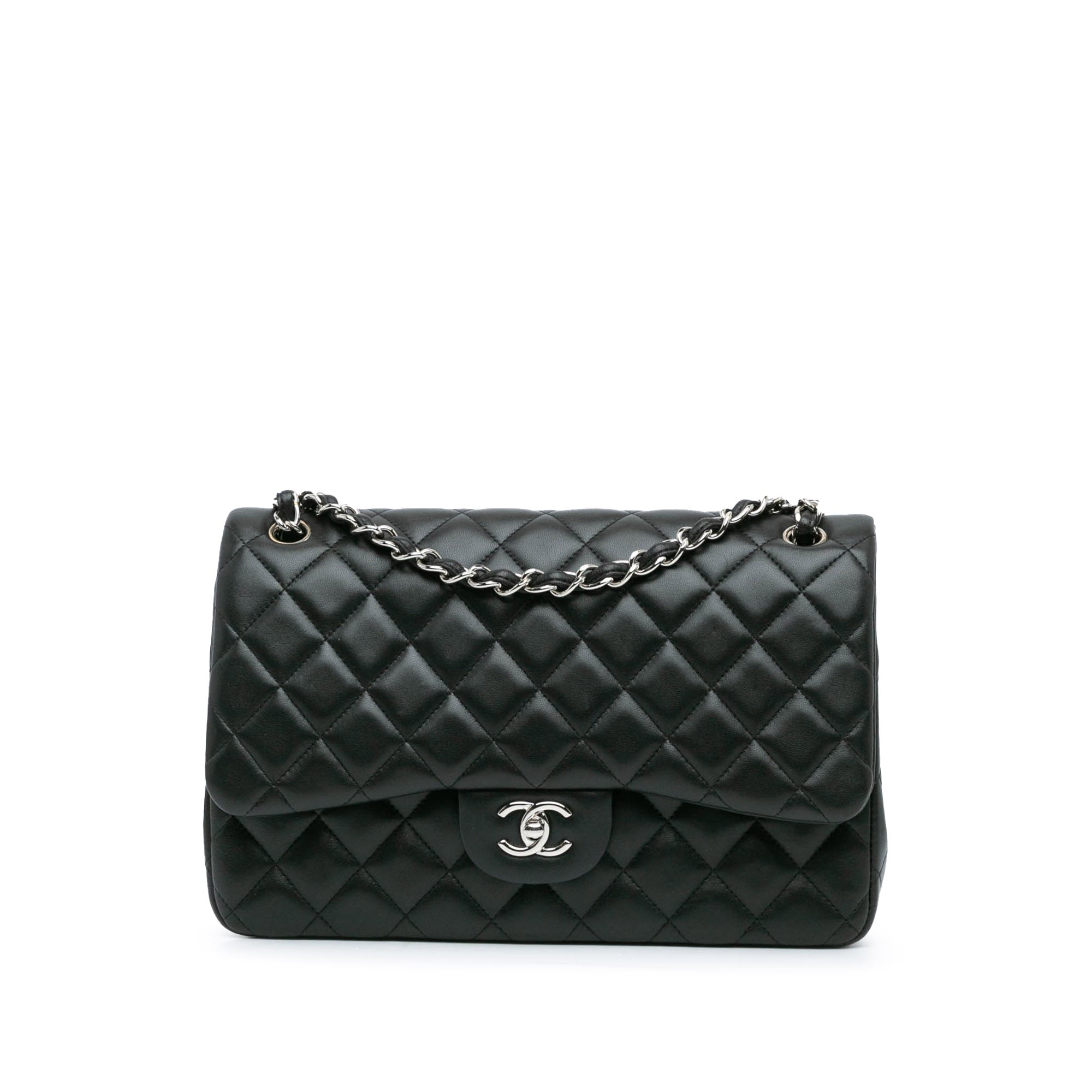 Jumbo Classic Lambskin Double Flap