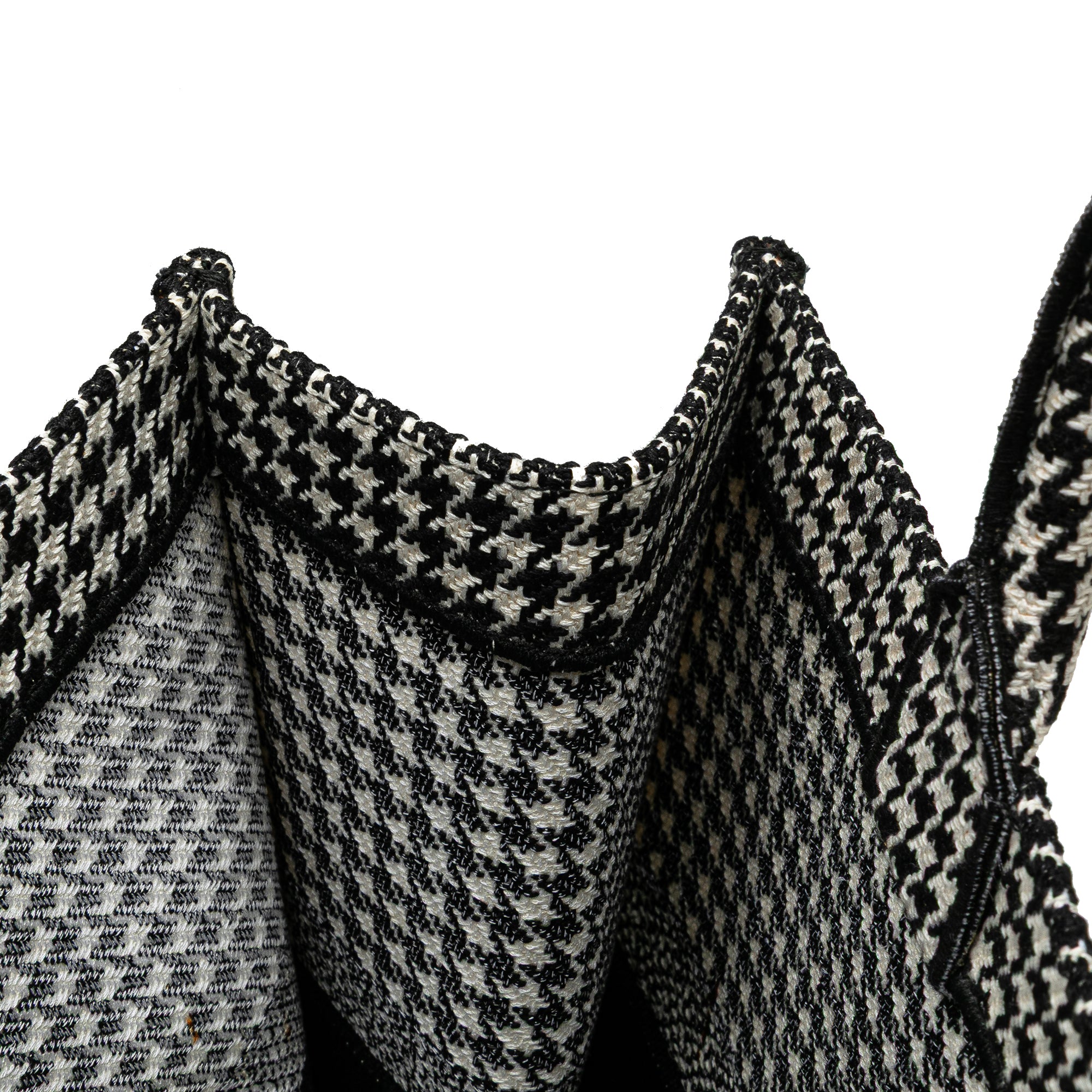 Large Canvas Houndstooth Embroidered Book Tote
