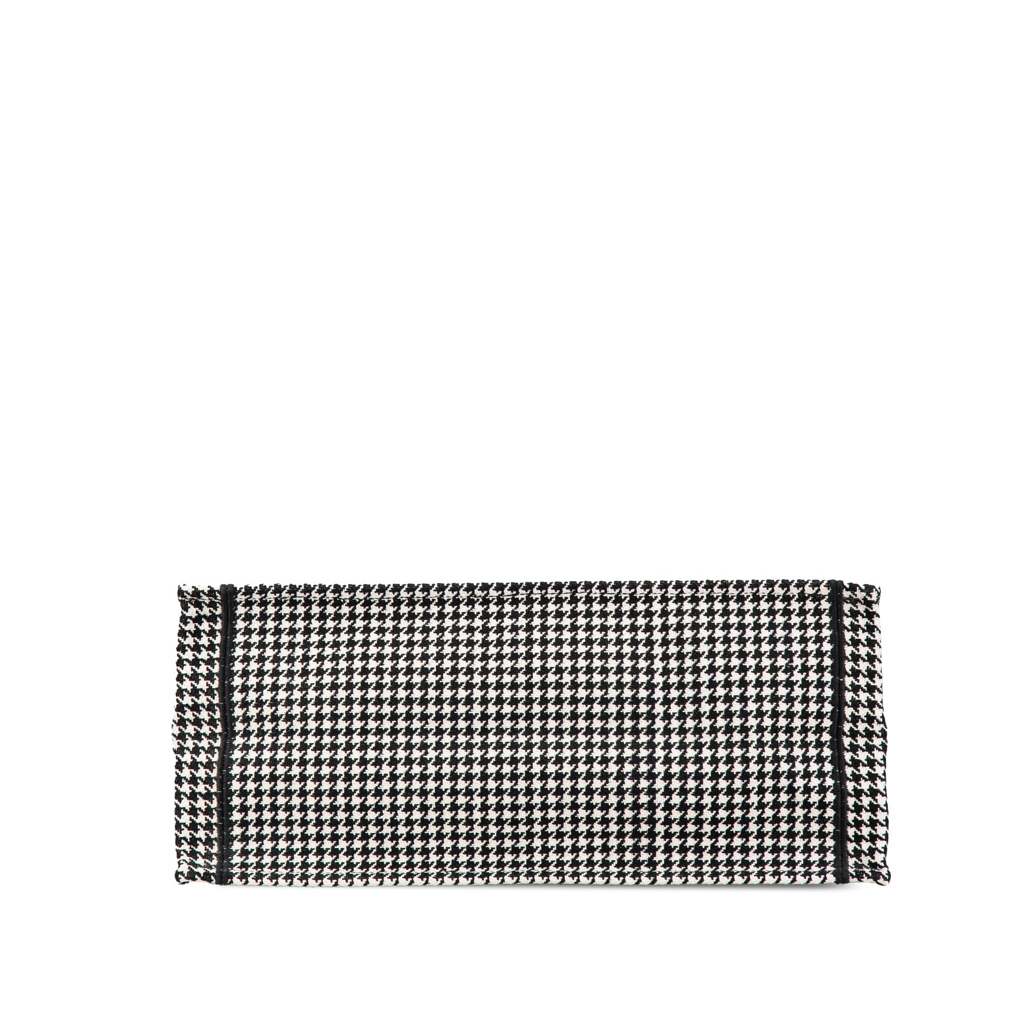 Large Canvas Houndstooth Embroidered Book Tote