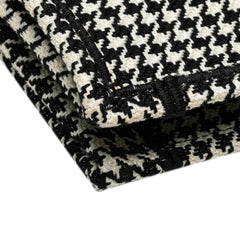 Large Canvas Houndstooth Embroidered Book Tote