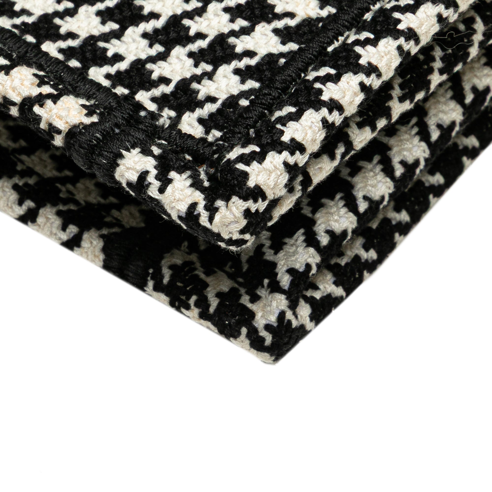 Large Canvas Houndstooth Embroidered Book Tote