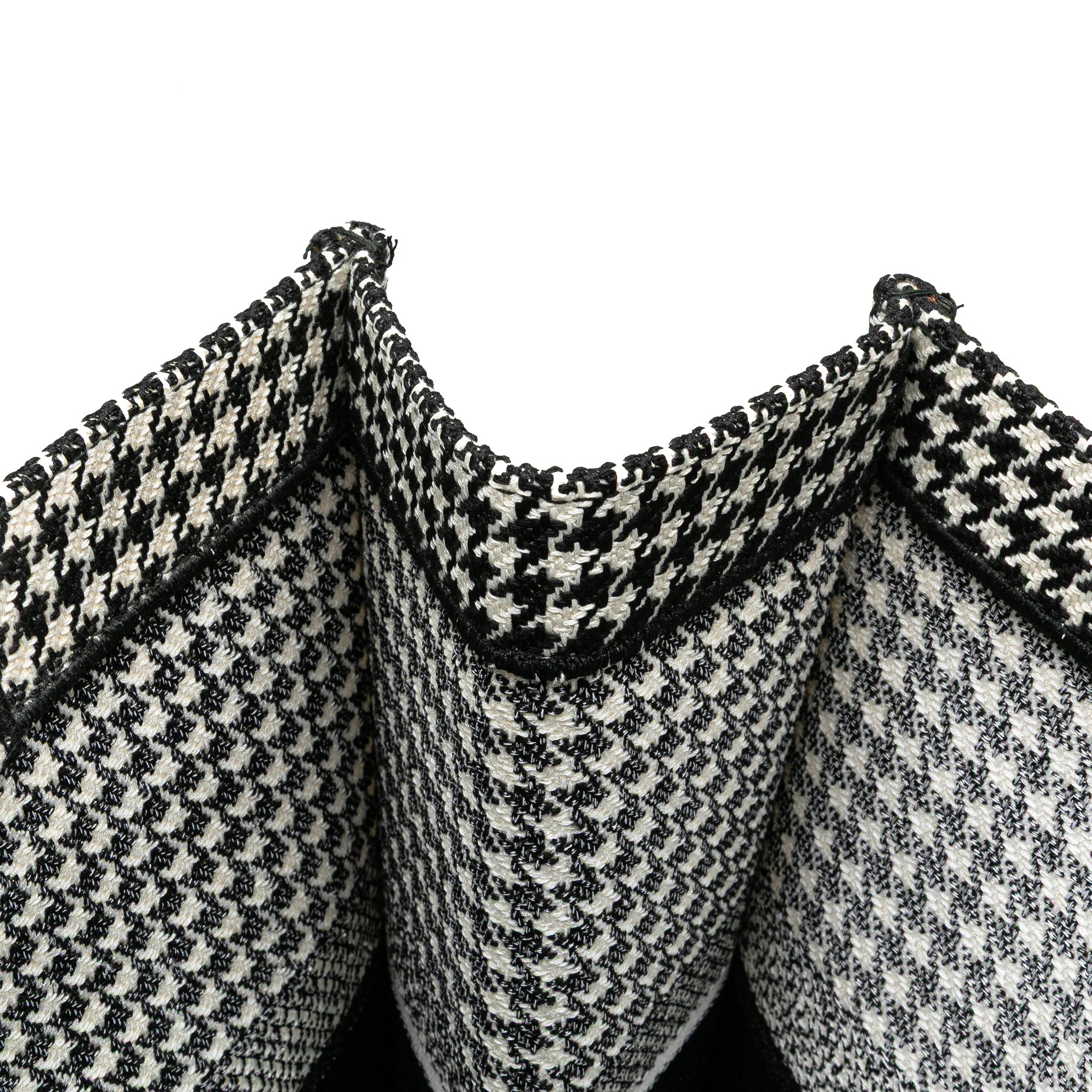 Large Canvas Houndstooth Embroidered Book Tote