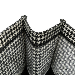 Large Canvas Houndstooth Embroidered Book Tote