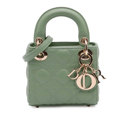 Micro Lambskin Cannage Lady Dior