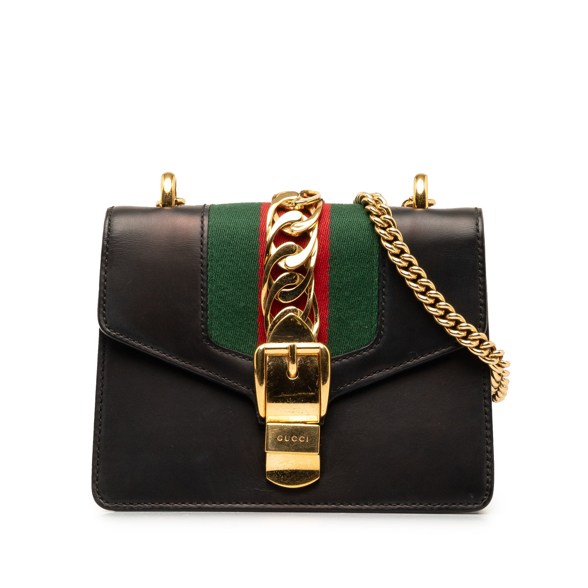 Mini Sylvie Leather Chain Crossbody Bag_0