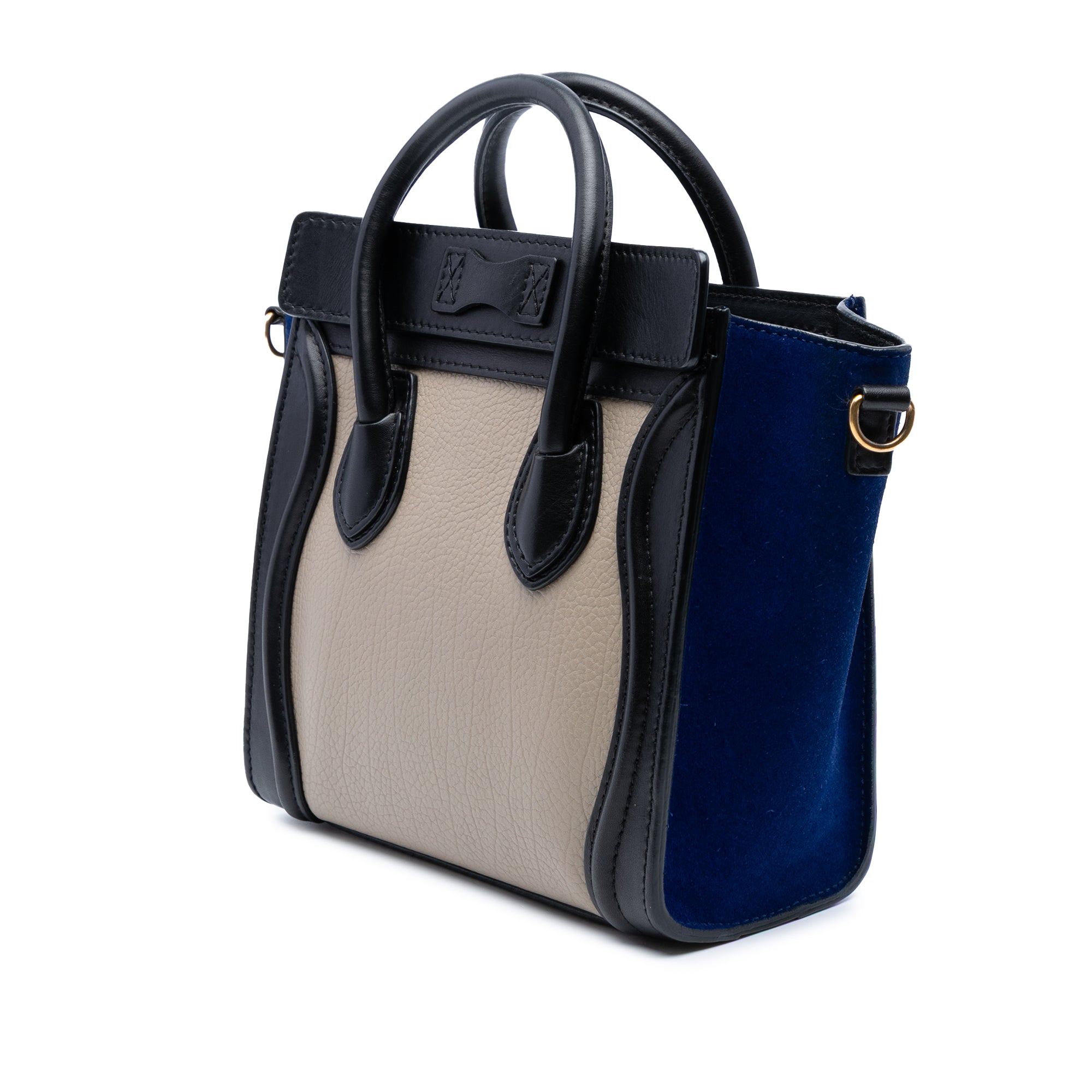 Nano Tricolor Leather Luggage Tote
