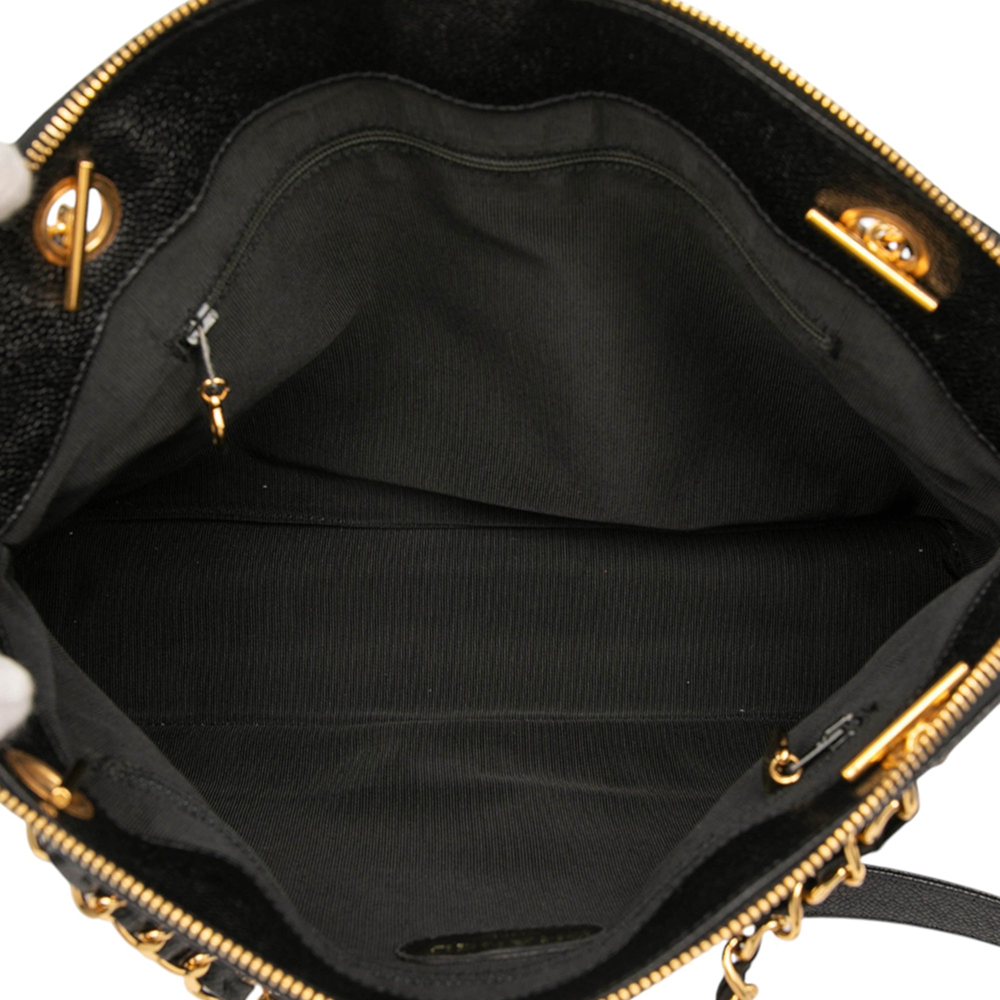 Triple CC Caviar Shoulder Bag