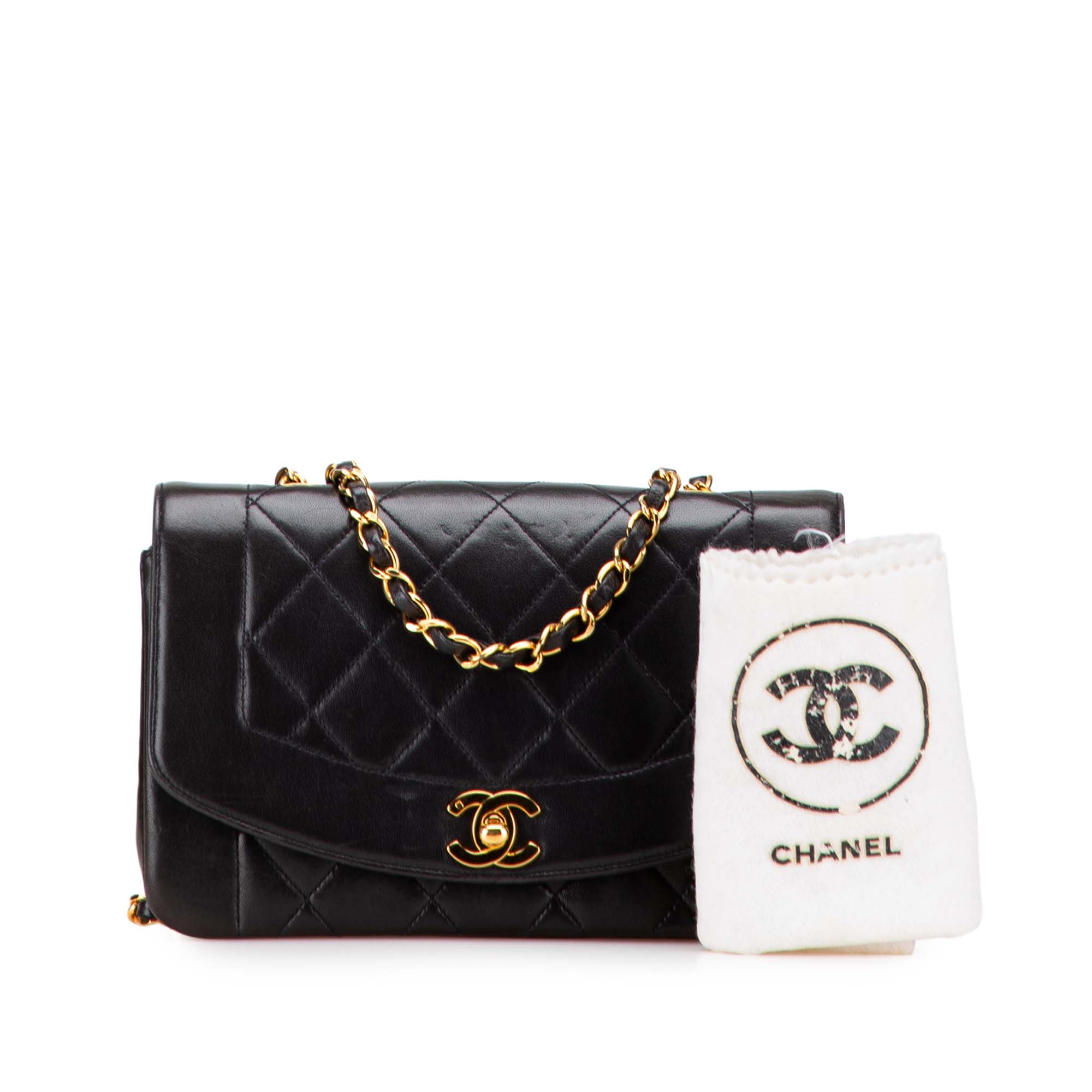 Small Lambskin Diana Flap