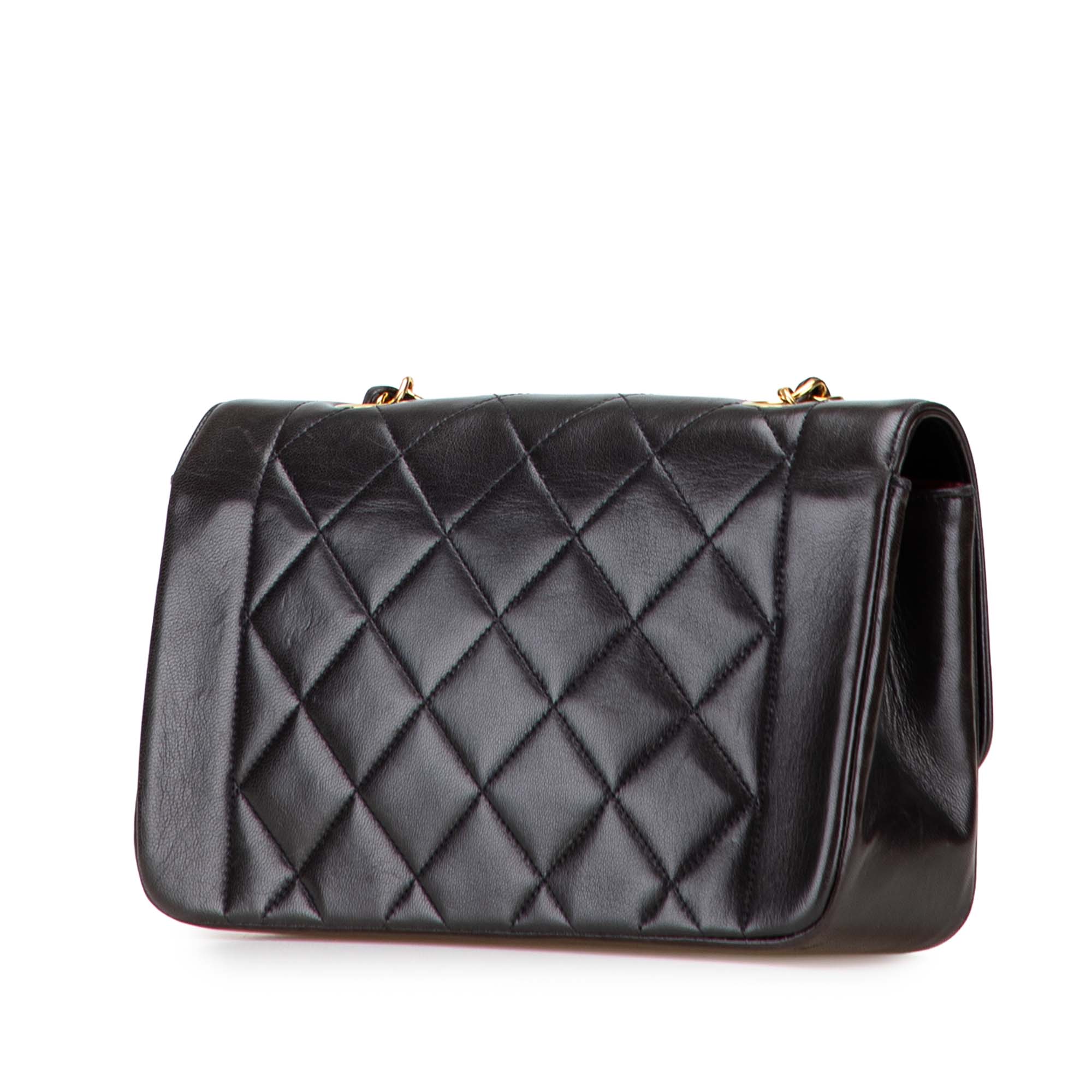 Small Lambskin Diana Flap