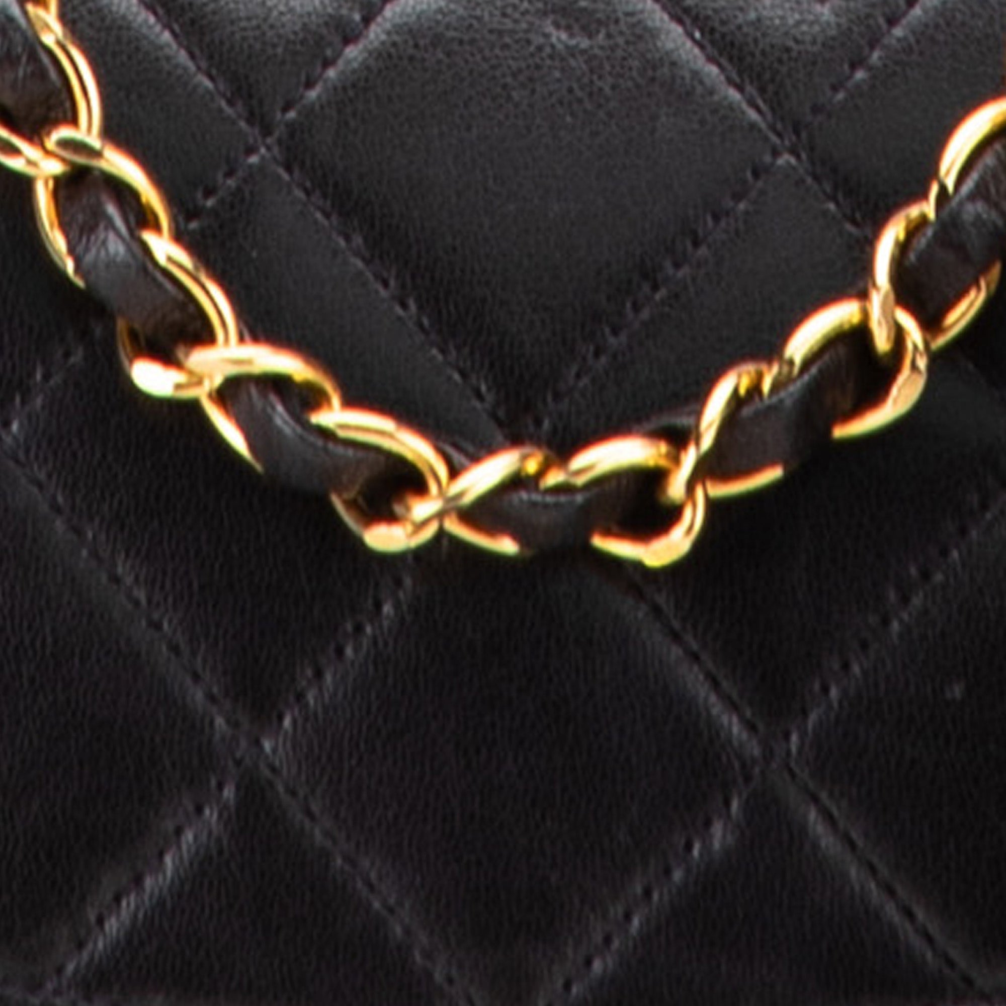 Small Lambskin Diana Flap