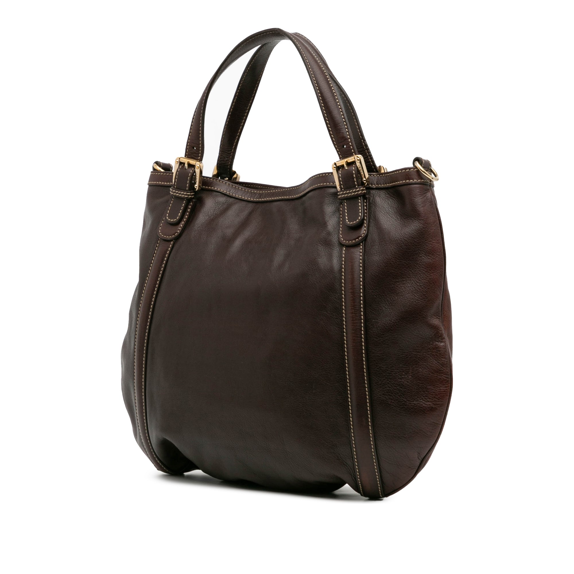 Medium Leather Web Britt Satchel