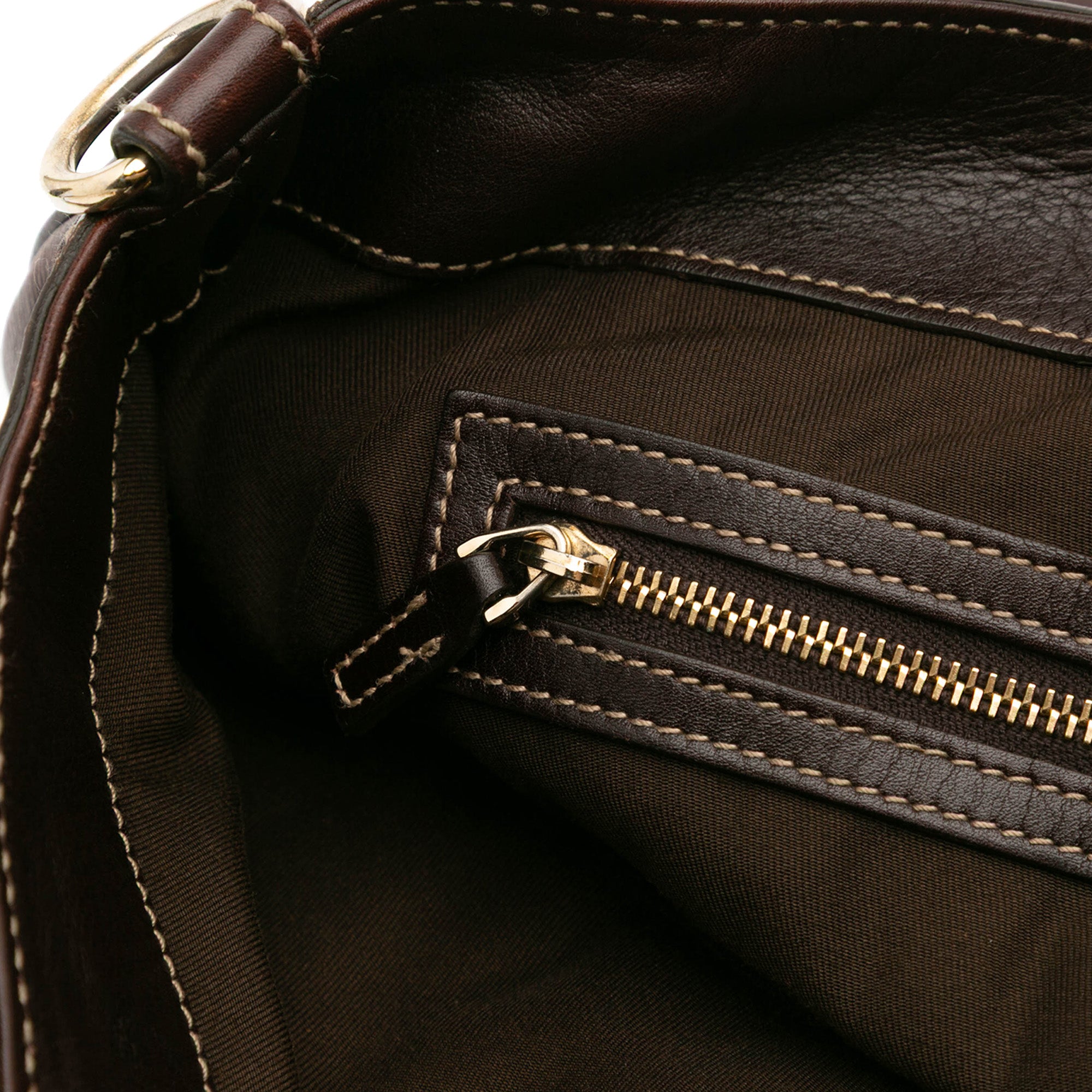 Medium Leather Web Britt Satchel