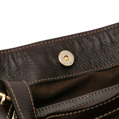 Medium Leather Web Britt Satchel