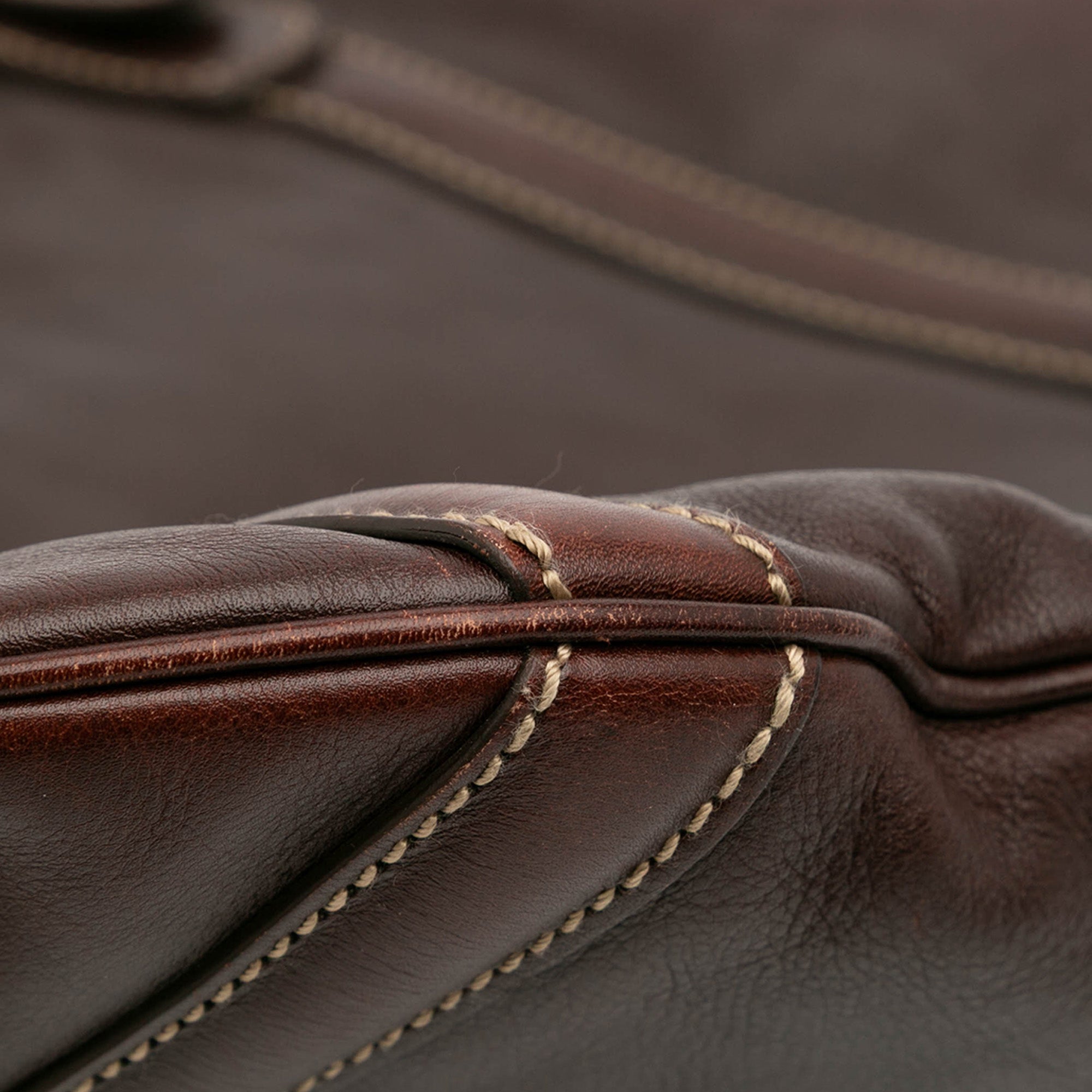 Medium Leather Web Britt Satchel