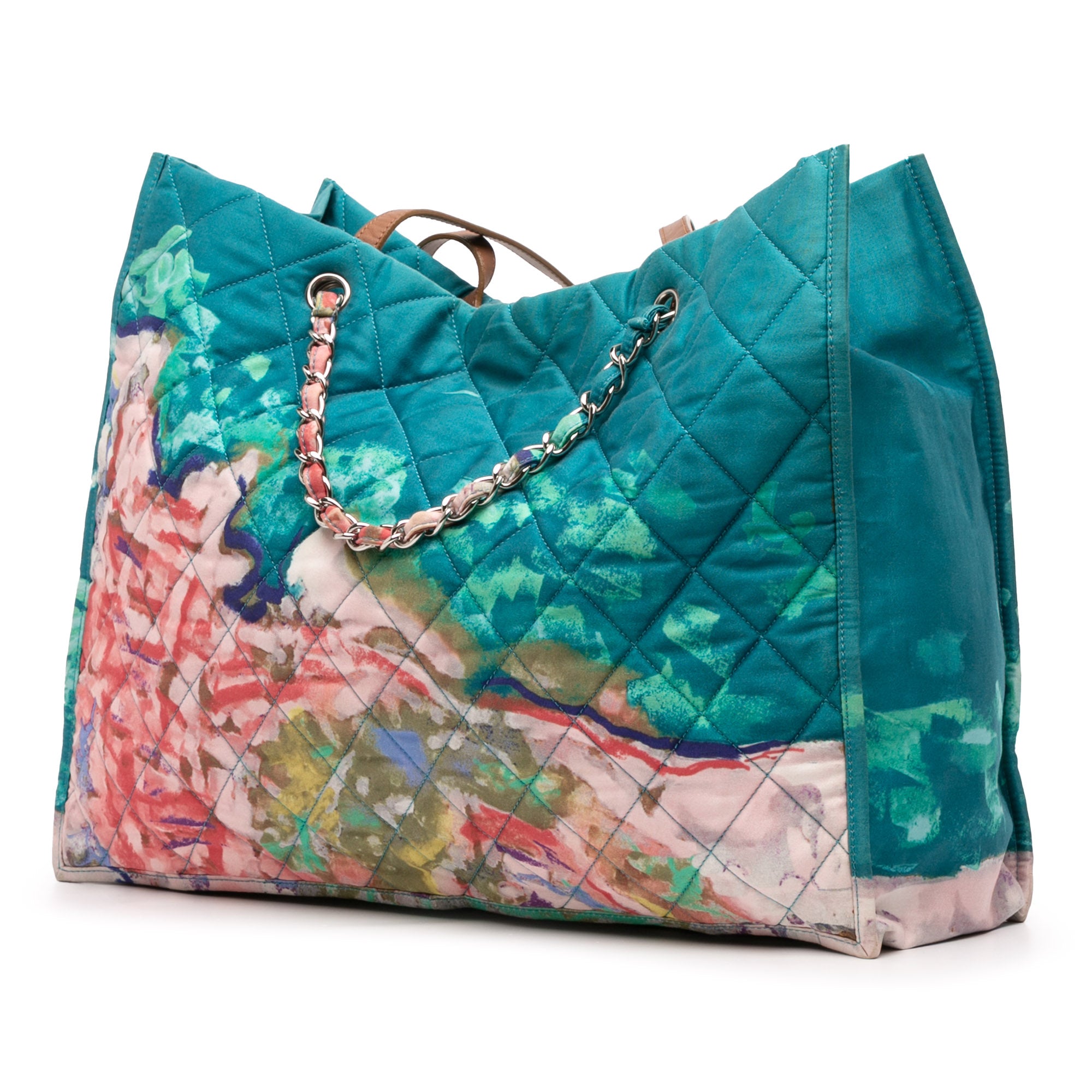 CC Quilted Nylon Graffiti Watercolour Shopping Tote