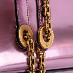 Mini Metallic Glazed Calfskin Lady Dior