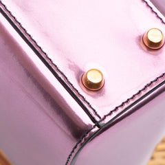 Mini Metallic Glazed Calfskin Lady Dior