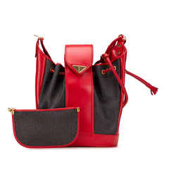 Coated Canvas Bucket Bag