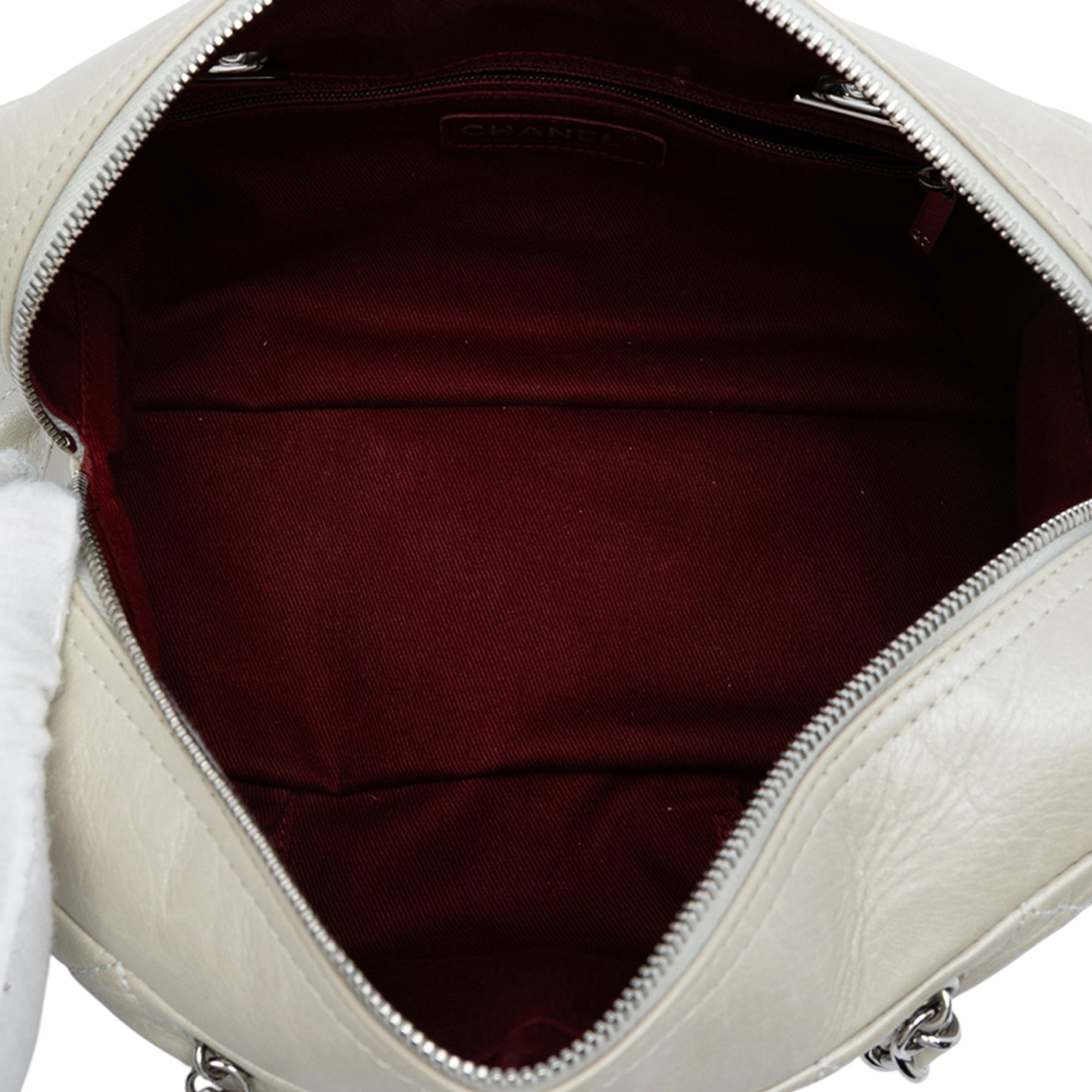 Quilted Aged Calfskin Cotton Club Bowler Bag