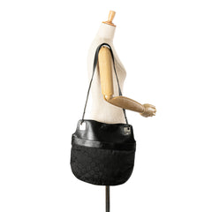 GG Canvas and Leather Shoulder Bag