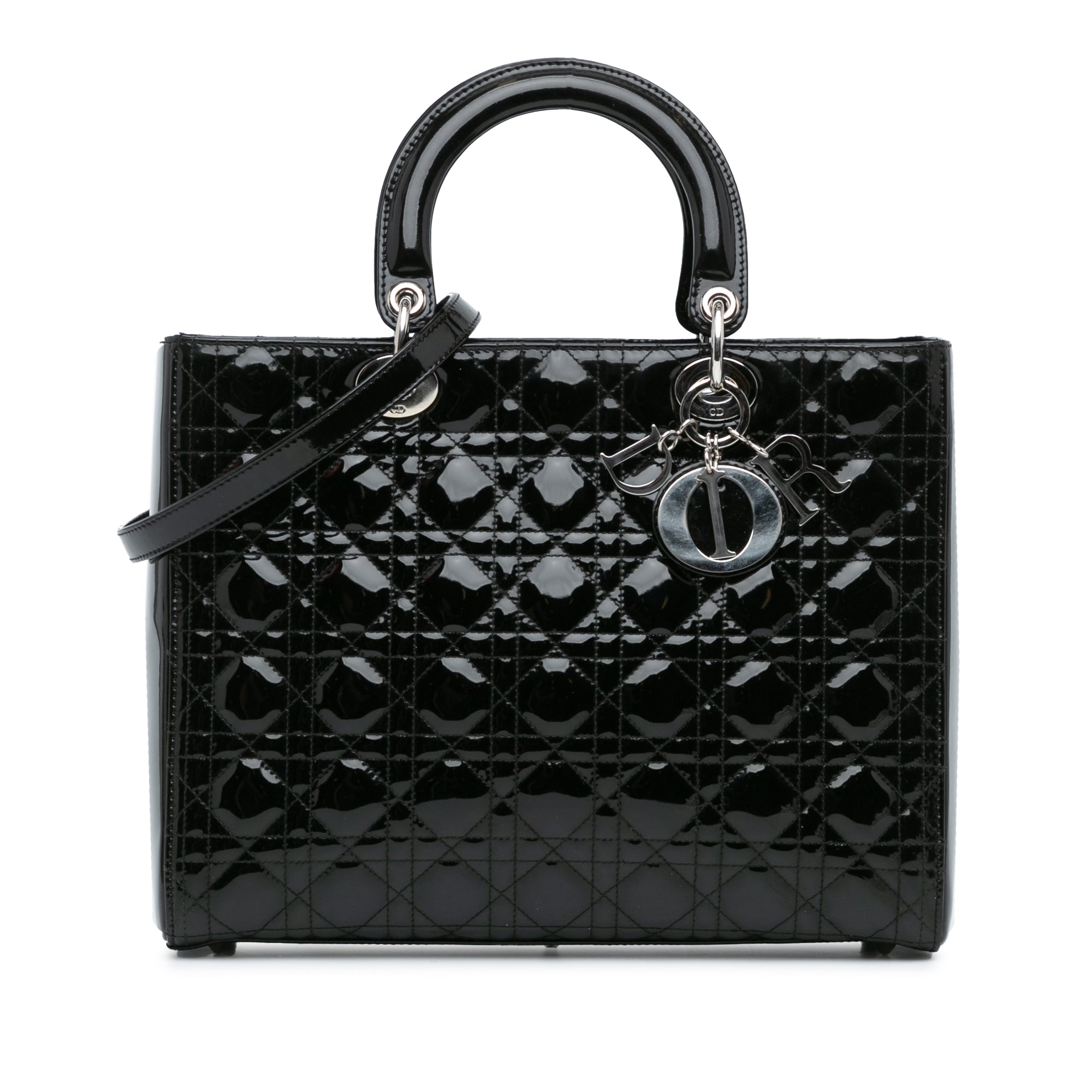 Large Patent Cannage Lady Dior