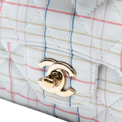 Mini Rectangular Classic Printed Calfskin Single Flap