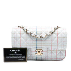 Mini Rectangular Classic Printed Calfskin Single Flap