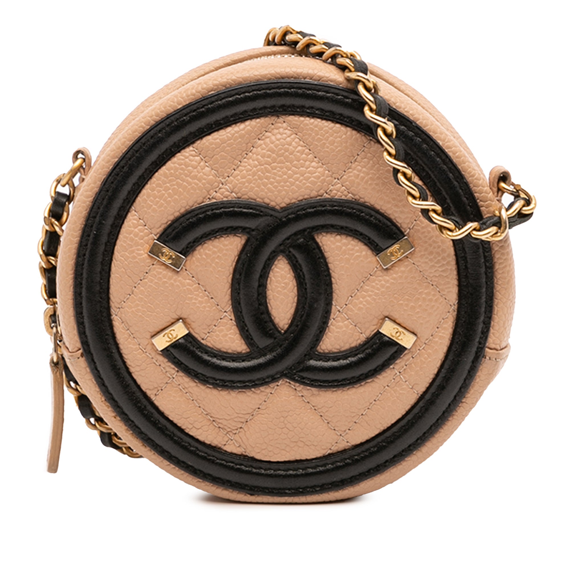 Caviar CC Filigree Round Crossbody